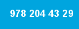 978 204 43 29 978 204 43 29